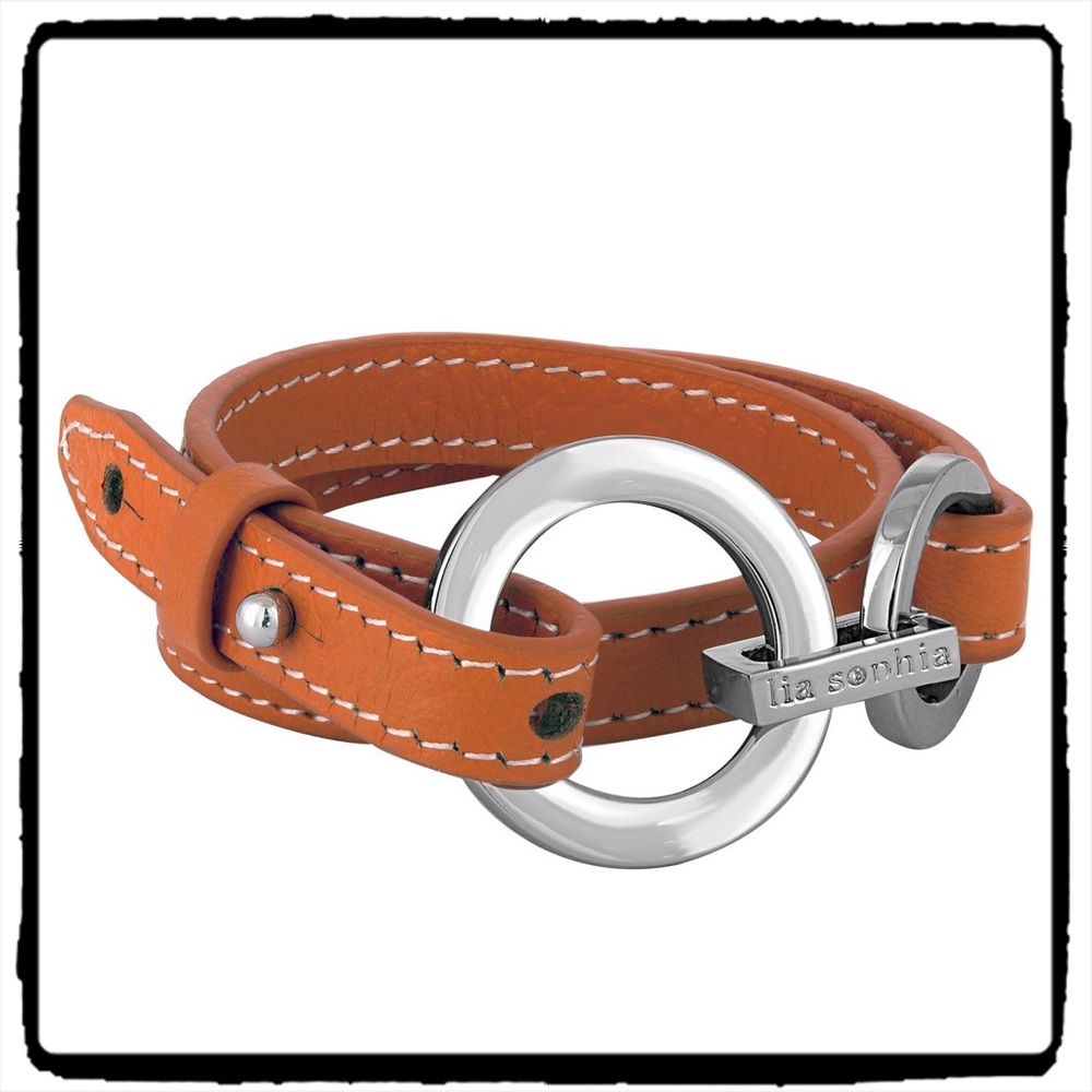 Lia Sophia Coral / Orange Wrap Star Bracelet